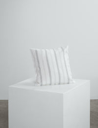 Grey Striped Linen Cushions