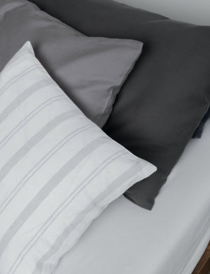Grey Striped Linen Cushions