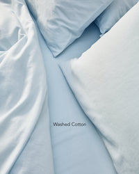 light blue washed cotton bedding texture