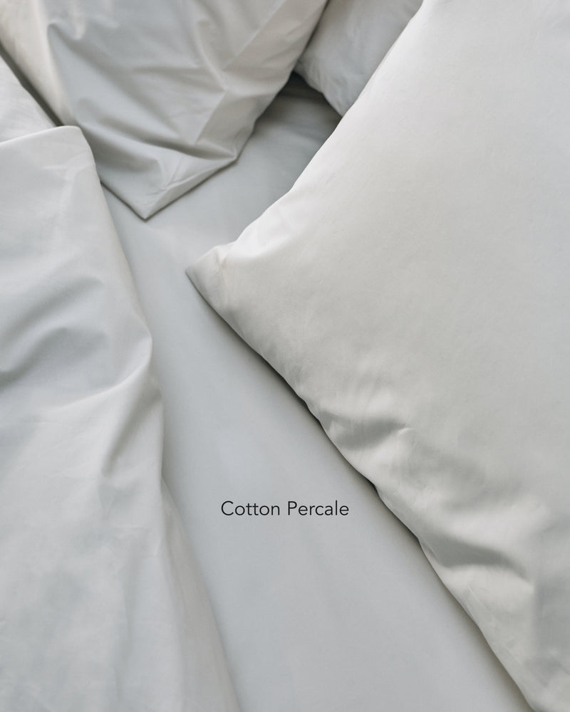 light grey cotton percale bedding texture