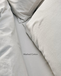 light grey washed cotton bedding texture