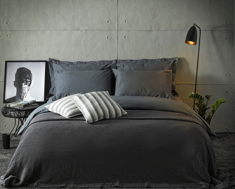 dark grey luxe bedding set