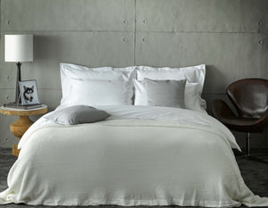 cotton white luxe bedding set
